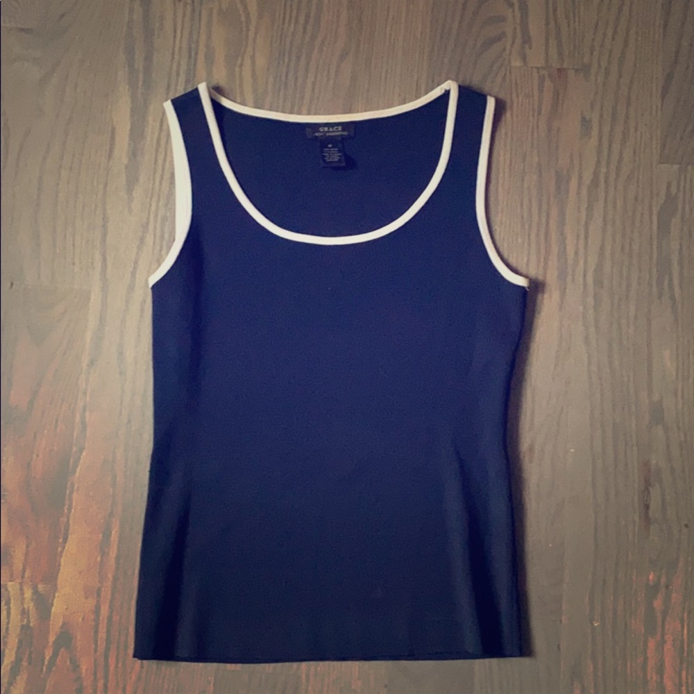 Grace Knit Dressing blue camisole